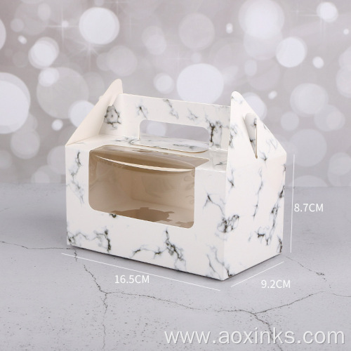 Dessert Box Packaging Window Cake Box With Divider